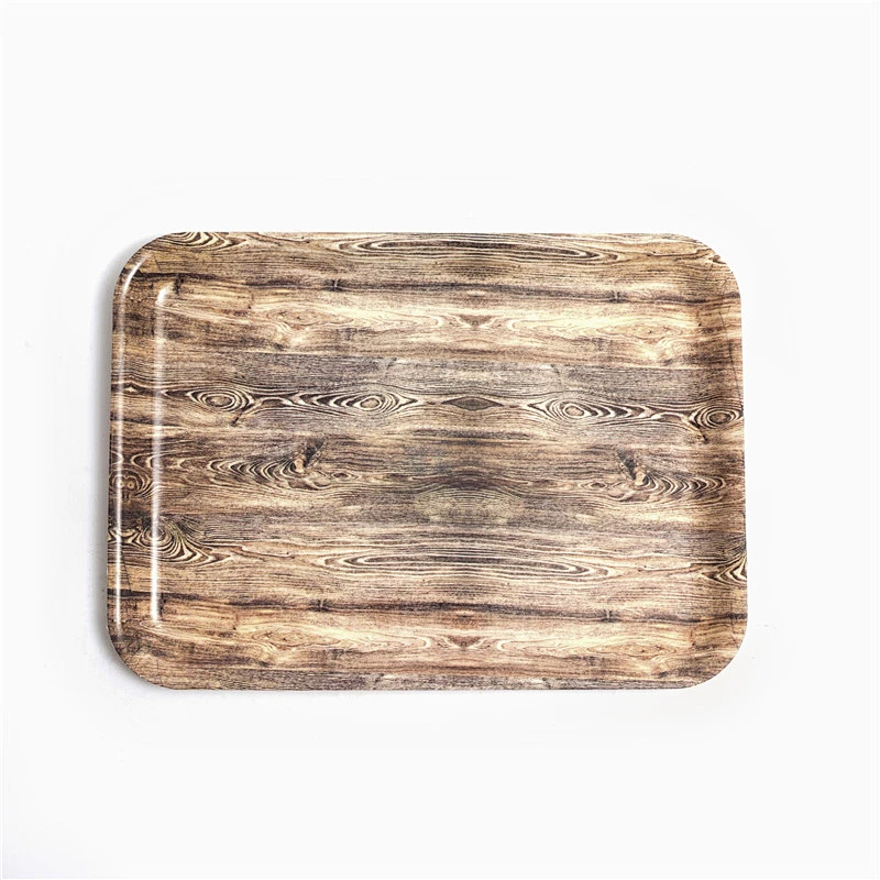 Large size flat plastic serving tray,ecofriendly reusable rectangular plastic tray,plastic coffee cup holder tray