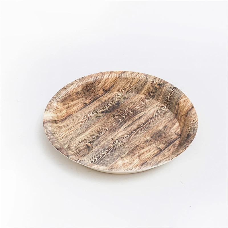 custom round plastic savring tray, promotion gift tableware plastic tray,large plastic food tray,