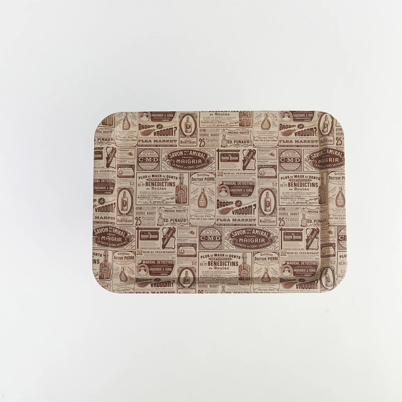 Made in China  serving plastic tray,large deep rectangular shallow tray full printing serving tray