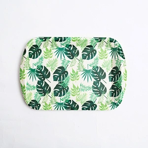 full printing plastic tray chinese table tray beautiful design decorative plastic tray