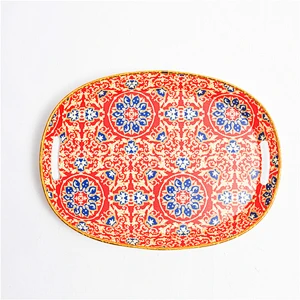 Cheap hard plastic serving tray food grade PP plastic tray hot sale With the handle serving tray