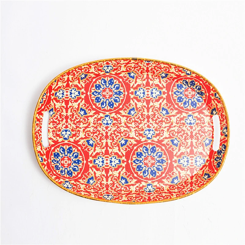 Cheap hard plastic serving tray food grade PP plastic tray hot sale With the handle serving tray