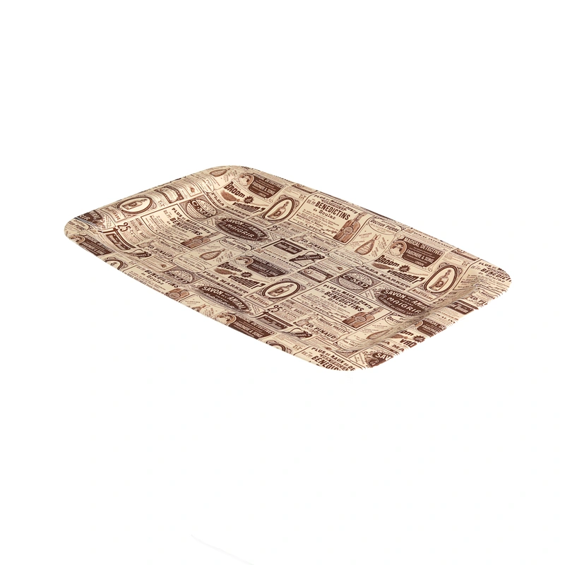 Decorative Christmas plastic tray  full printing flowers plastic tray snacks and cake large plastic tray