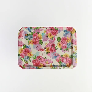 Made in China  serving plastic tray,large deep rectangular shallow tray full printing serving tray