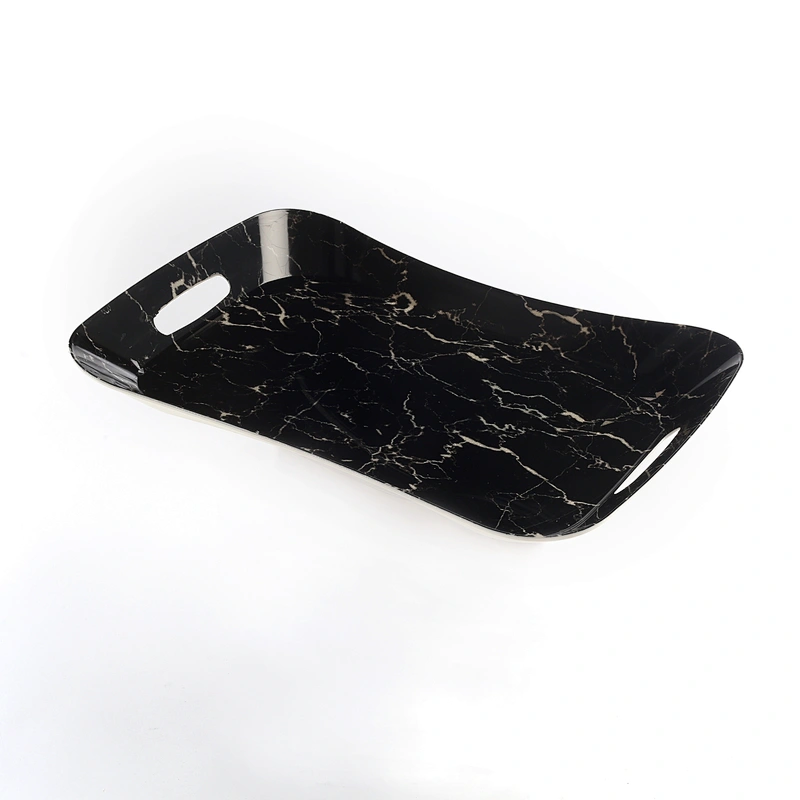 custom printed coffee seving tray coffee series plastic trays  with the handle taray