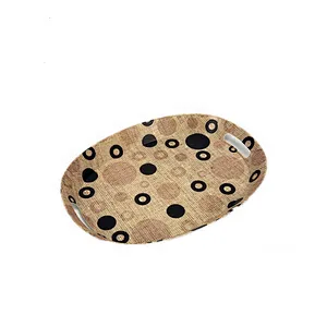 Custom logo decorative round polypropylene plastic food plate