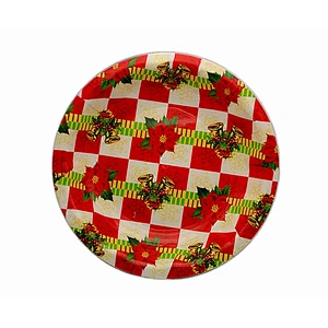 China  printed round propylene pp round tray cheap  christmas decor plate