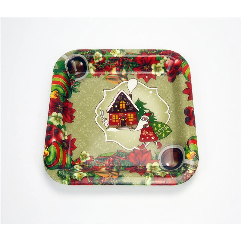 Cheap  squrae  print tray /cheap plastic  promotion  plate