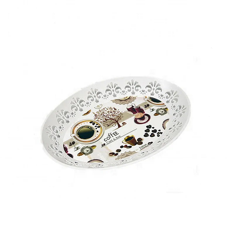 Manufacturing plastic stackable reusable oval  food serving tray