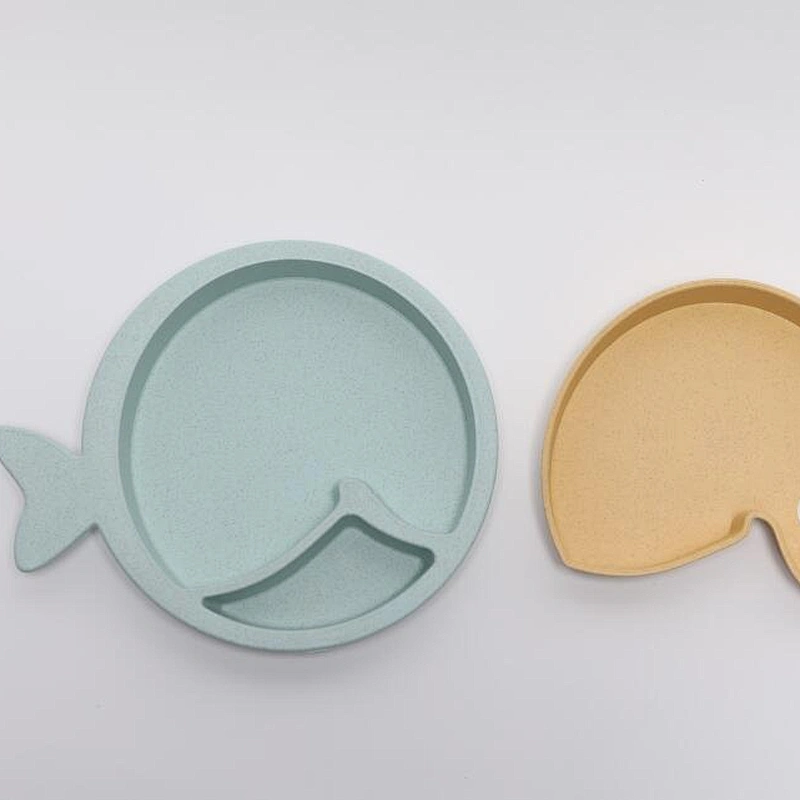 Wholesale Biodegradable Eco Friendly Luxury Bamboo Fiber Kid Baby Food Tableware Dinner Plate Dishes Dinnerware+Set For Child