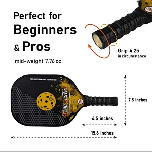 Sinowester Polyme Honeycomb Core Rim Carbon Pickleball Paddle