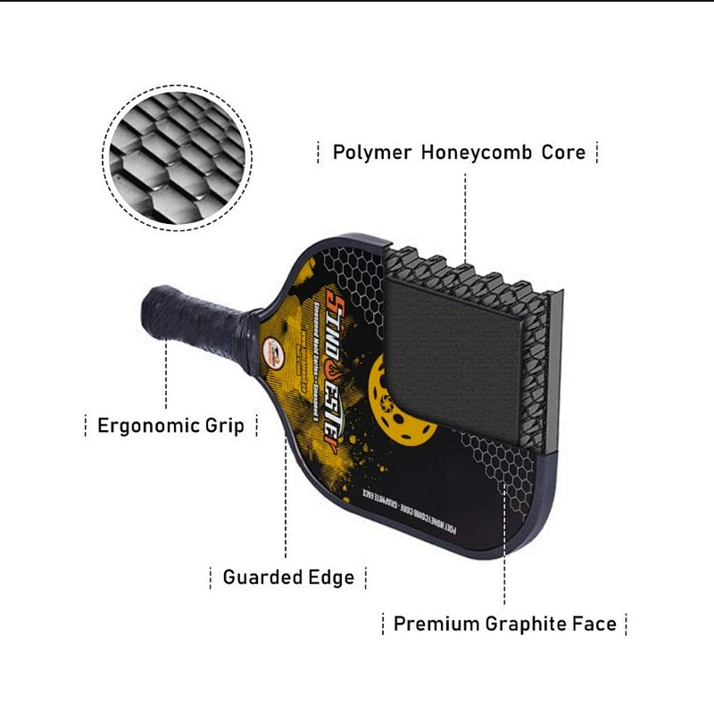 Sinowester Polyme Honeycomb Core Rim Carbon Pickleball Paddle