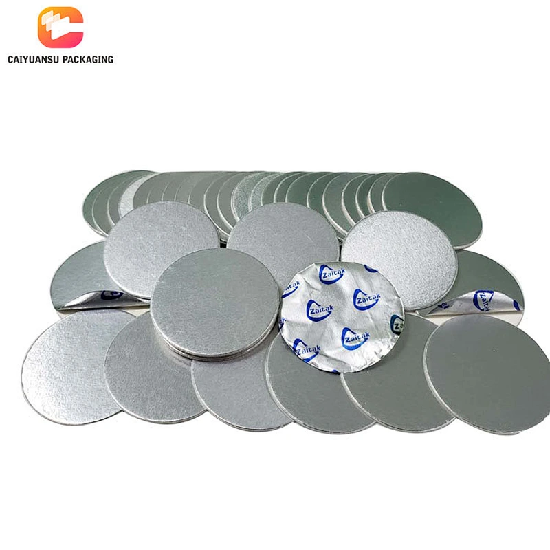 PET Aluminum Induction Bottle Cap Seal Liner With Logo