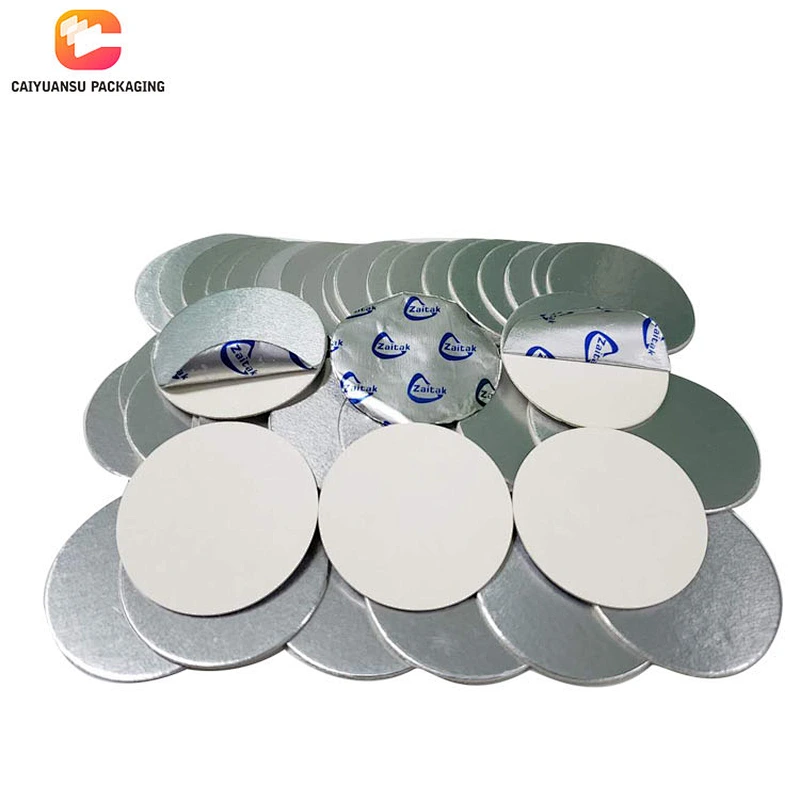 PET Aluminum Induction Bottle Cap Seal Liner With Logo
