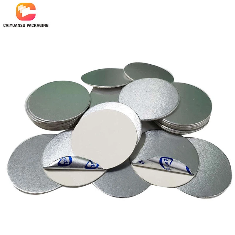 PET Aluminum Induction Bottle Cap Seal Liner With Logo