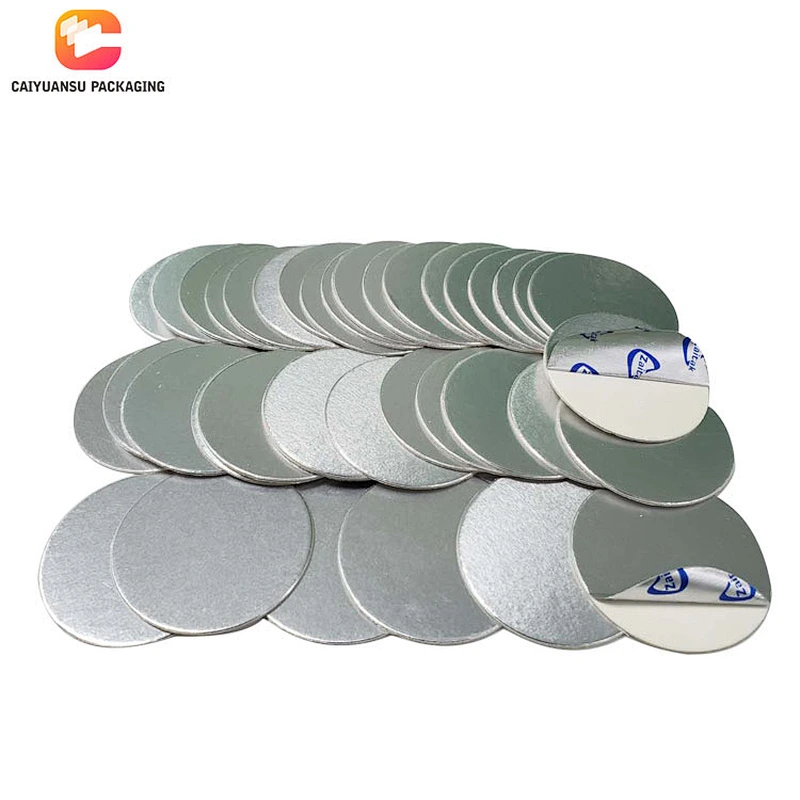 PET Aluminum Induction Bottle Cap Seal Liner With Logo