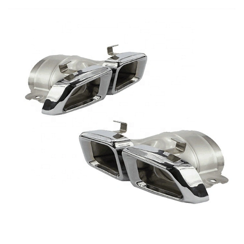 New style Universal Exhaust Muffler Tips For Mercedes W221 S350 GL ML W166 X164 14-16 GL63 AMG