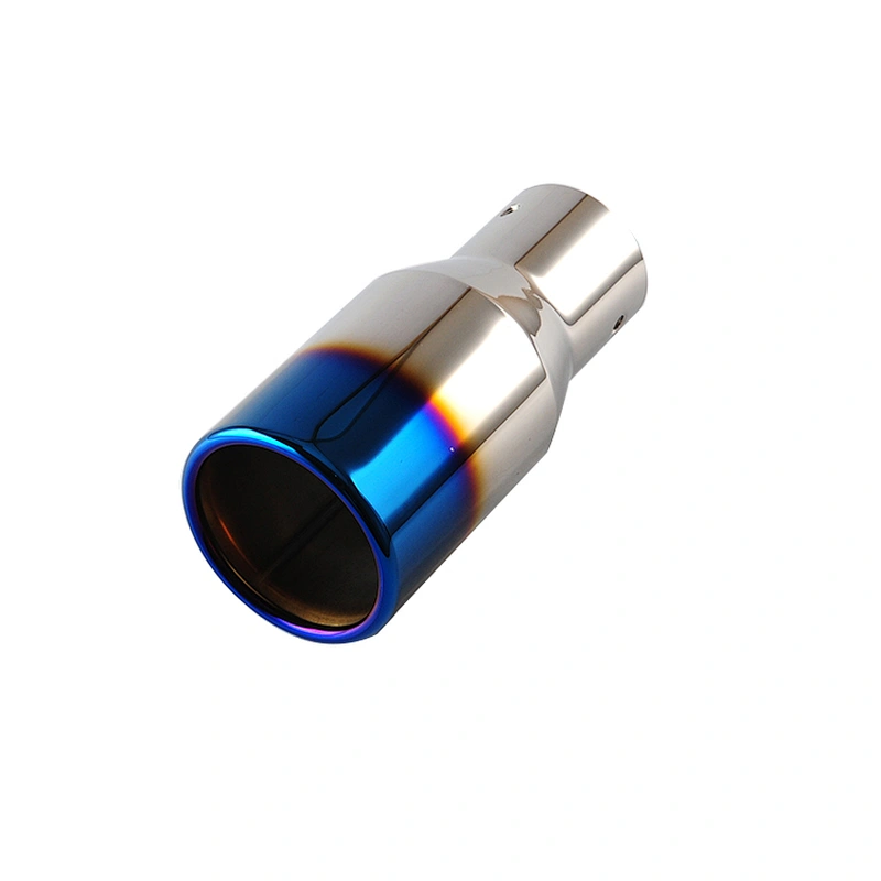 High performance car exhaust #304 Stainless steel 1 pc Hemming outlet Mirror polish and bluing