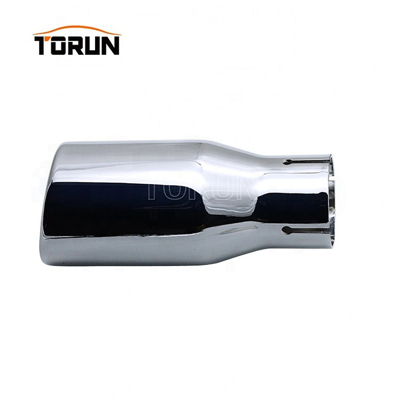 Hot sale high quality Universal stainless steel Double Layer muffler 51mm exhaust tips oval
