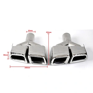 304 stainless steel Mirror polish for w166 GL ML AMG exhaust pipe