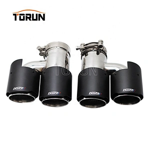 High performance style Dual outlet ak Carbon fiber exhaust tips