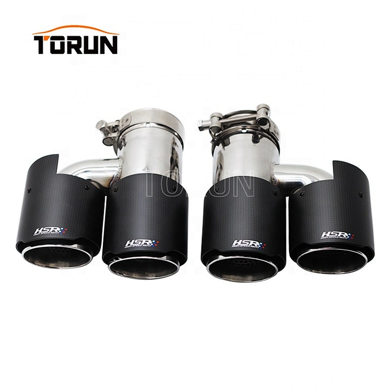 High performance style Dual outlet ak Carbon fiber exhaust tips