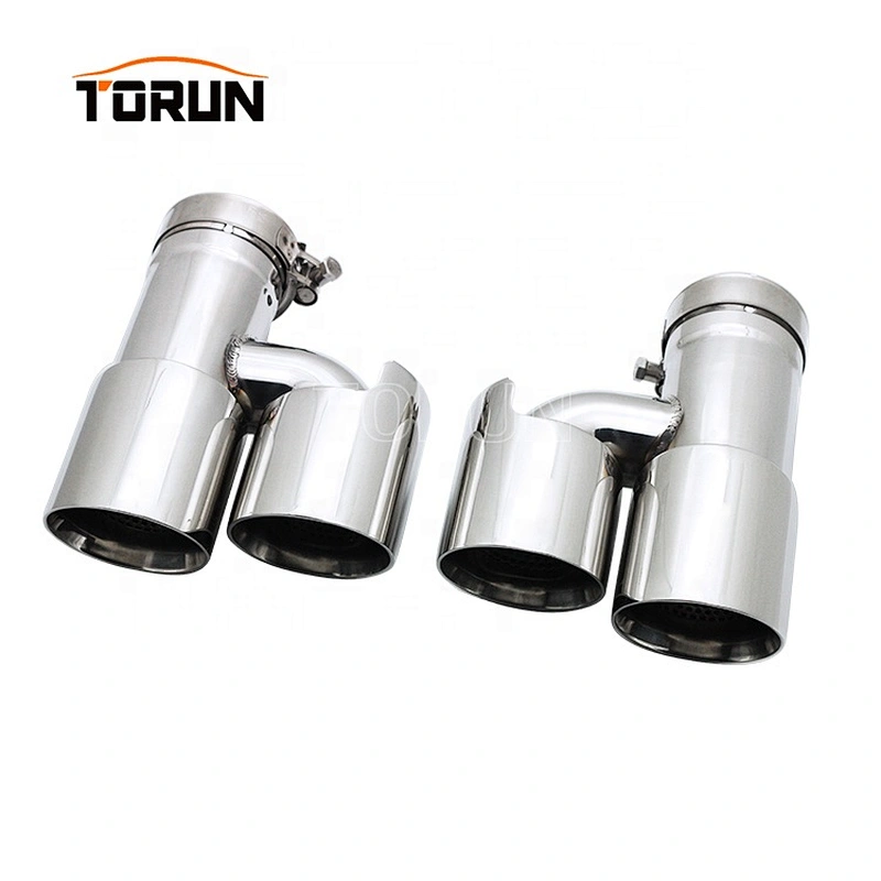 High performance universal Dual outlet H Style 70/89mm Length 250mm twin exhaust tips