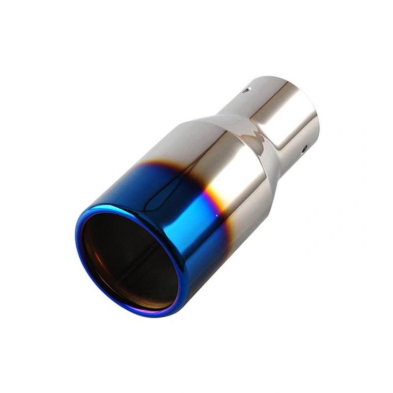 High performance car exhaust #304 Stainless steel 1 pc Hemming outlet Mirror polish and bluing