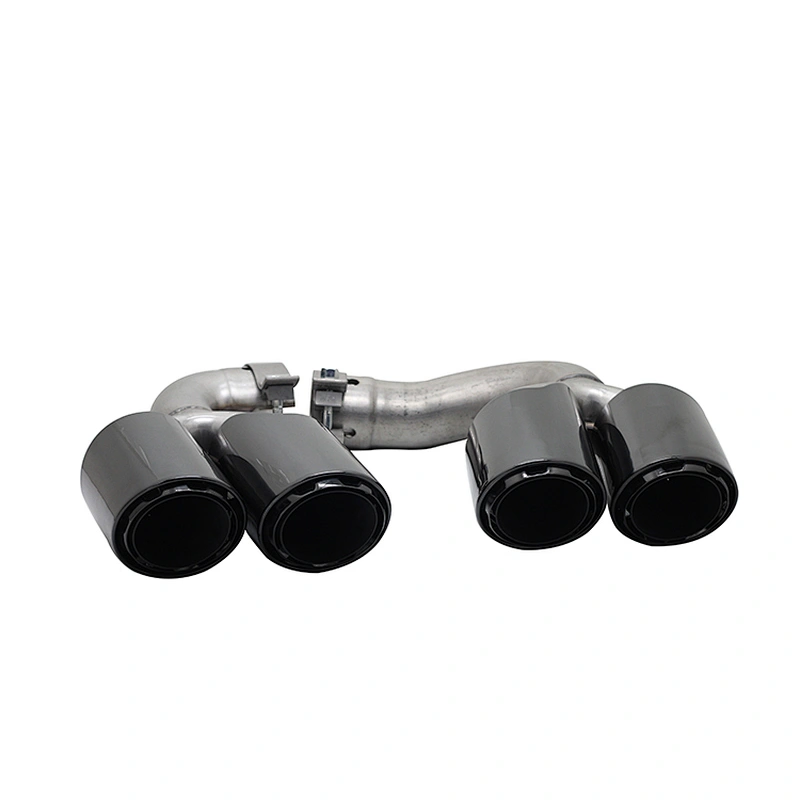 high quality chrome black exhaust muffler for 18 Cayenne Hybrid 3 Layers