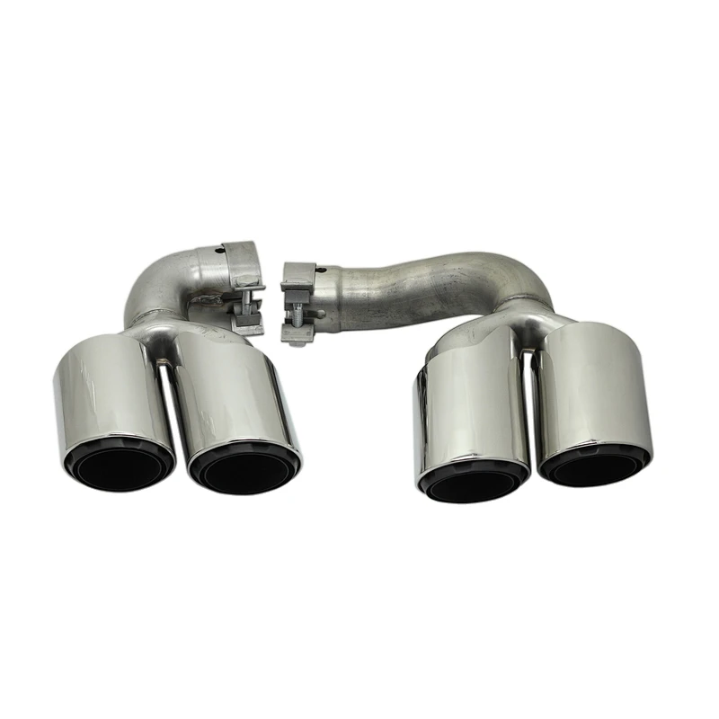 high quality chrome black exhaust muffler for 18 Cayenne Hybrid 3 Layers