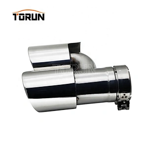 universal Dual outlet H Style 70/89mm length 220mm exhaust tip