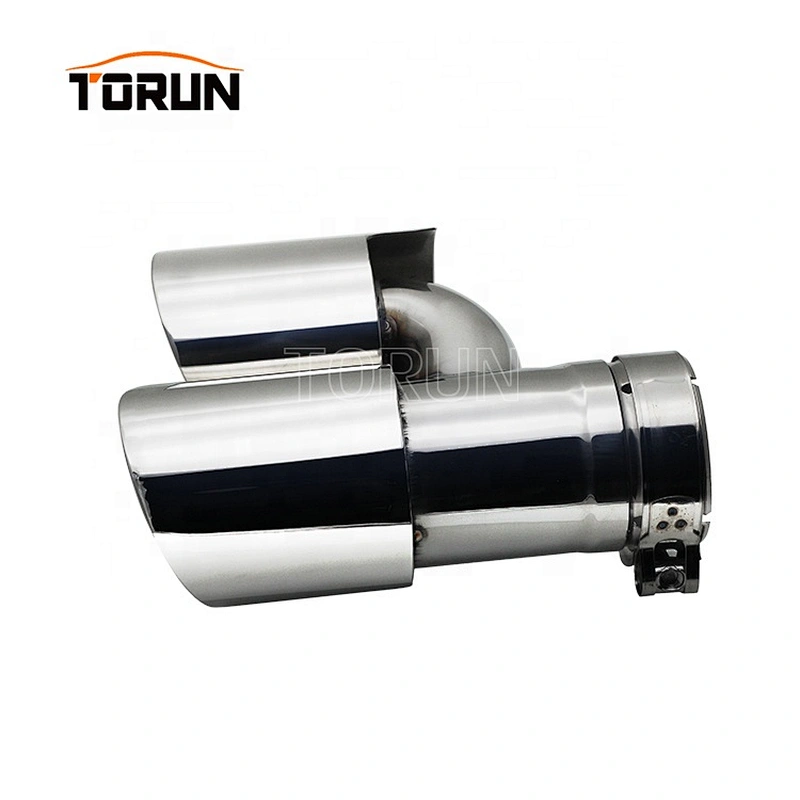 universal Dual outlet H Style 70/89mm length 220mm exhaust tip