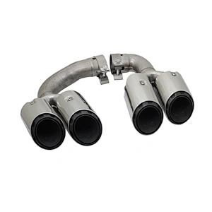 high quality chrome black exhaust muffler for 18 Cayenne Hybrid 3 Layers