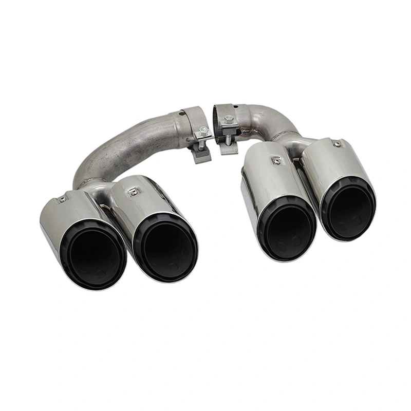 high quality chrome black exhaust muffler for 18 Cayenne Hybrid 3 Layers