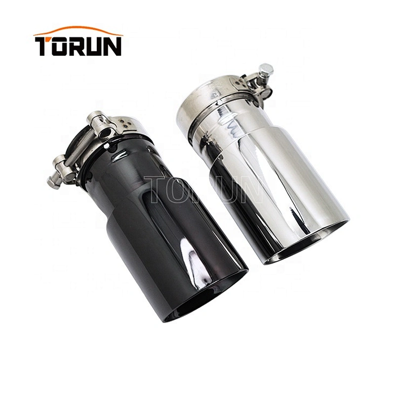 Hot sale high quality Universal HSR style Inlet 76mm Outlet 89mm Length 190mm Stainless Steel Car Exhaust Muffler Pipe Tip