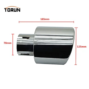 Inlet size 70mm Outlet size 125 Customized Exhaust Muffler for Universal Auto Car