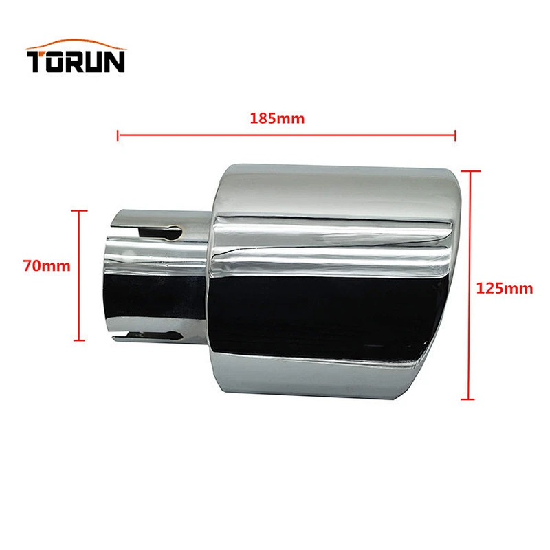 Inlet size 70mm Outlet size 125 Customized Exhaust Muffler for Universal Auto Car