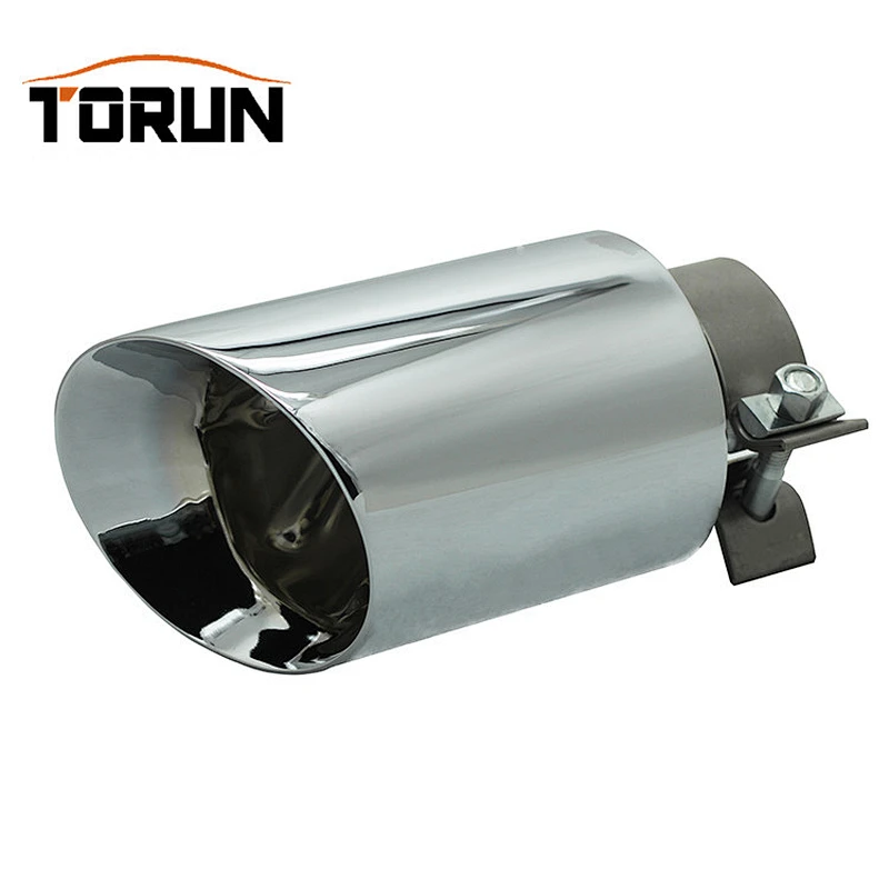 Inlet size 60mm Outlet size 89mm Stainless steel universal exhaust tail pipe