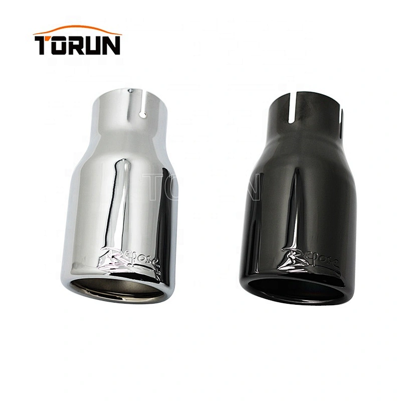 Hot sale high quality Universal black Double Layer 61mm exhaust tail pipe tips