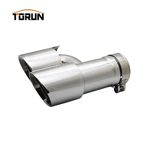 High performance universal Dual outlet H Style 70/89mm Length 250mm twin exhaust tips