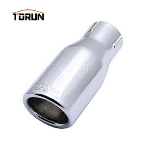 Hot sale high quality Universal stainless steel Double Layer muffler 51mm exhaust tips oval