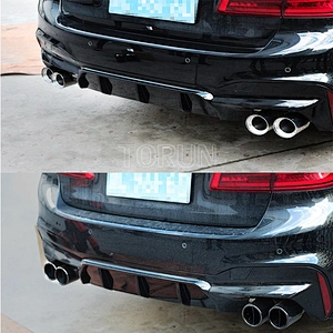 Dual carbon fiber exhaust tip #304 Stainless steel exhaust pipe muffler for BMW 5 Series G11 G10