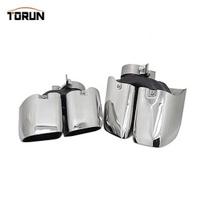 Polish 304ss car exhaust muffler tips for 19 Macan