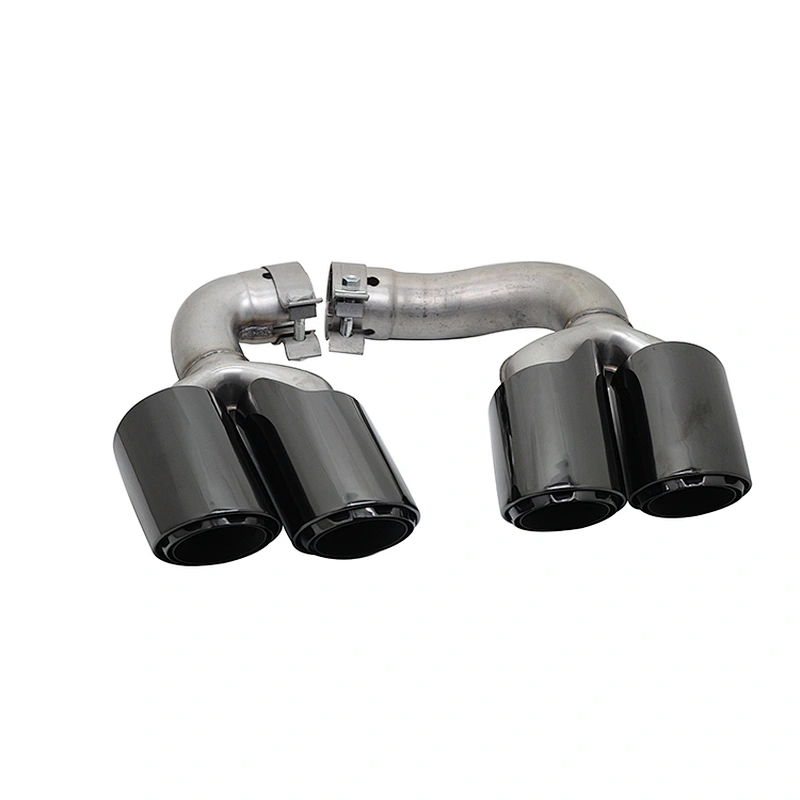 high quality chrome black exhaust muffler for 18 Cayenne Hybrid 3 Layers
