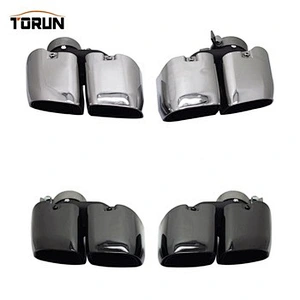 Polish 304ss car exhaust muffler tips for 19 Macan