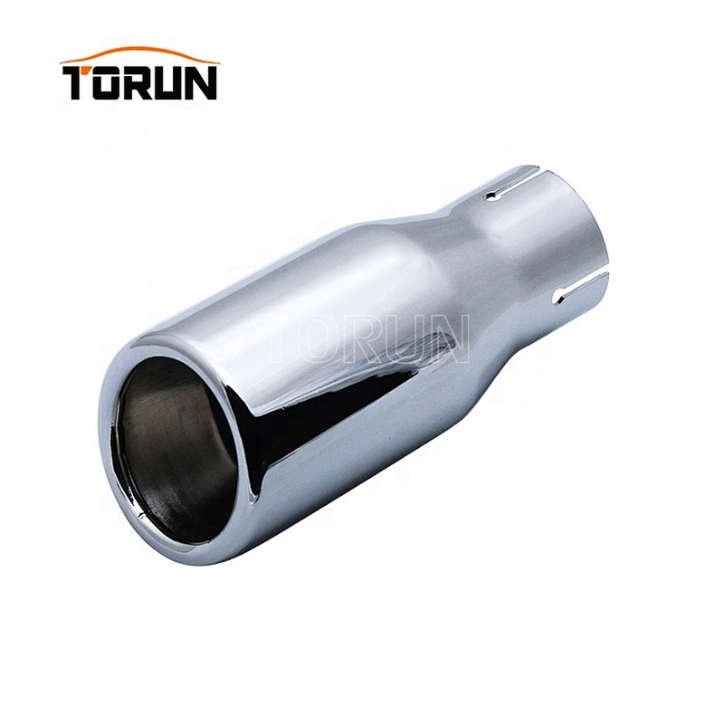 Hot sale high quality Universal stainless steel Double Layer muffler 51mm exhaust tips oval