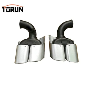 High performance #304 Stainless steel muffler exhaust tip for porsche 10-14 Cayenne Square Brush