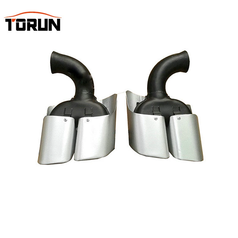 High performance #304 Stainless steel muffler exhaust tip for porsche 10-14 Cayenne Square Brush
