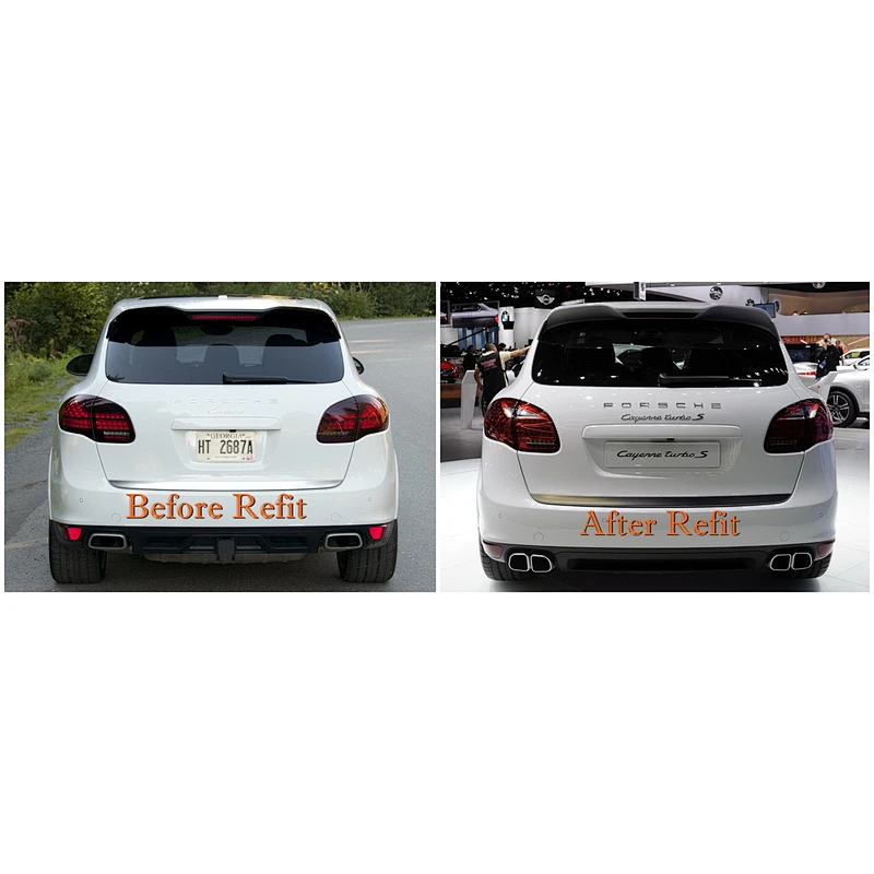 High performance #304 Stainless steel muffler exhaust tip for porsche 10-14 Cayenne Square Brush