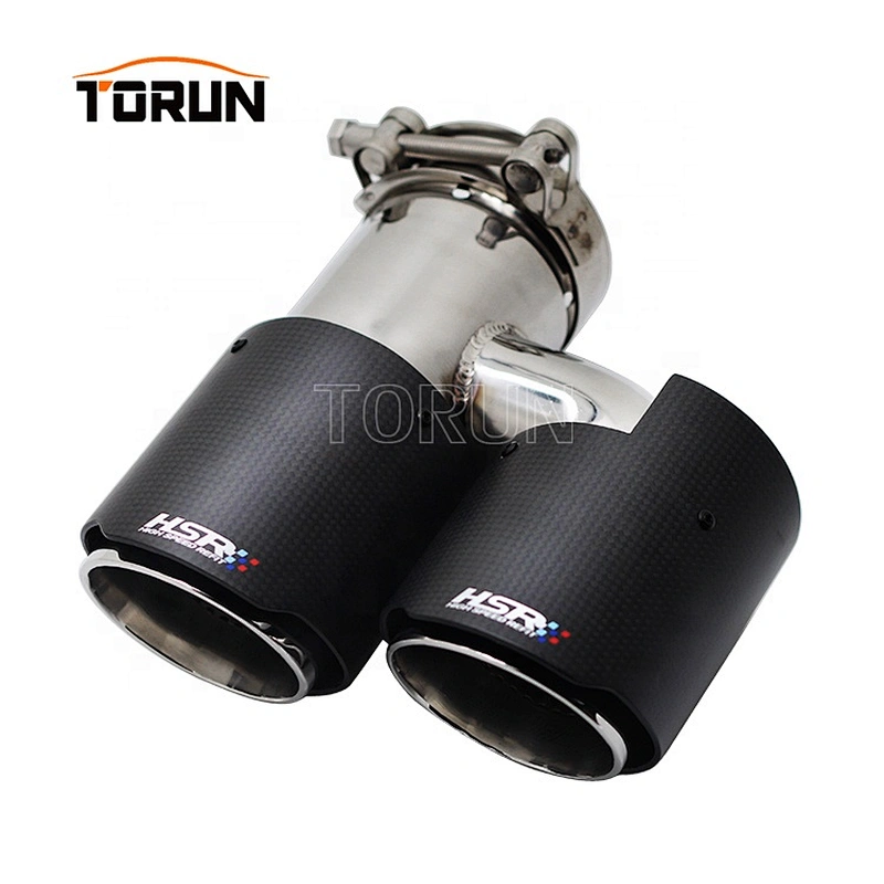 High performance style Dual outlet ak Carbon fiber exhaust tips